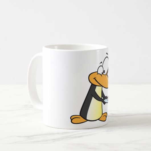 Pingouin Avec Mug Cupcake (Devant gauche)