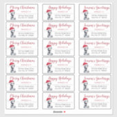 Pingouin bébé | Étiquettes de adresse de Noël de S (Feuille)