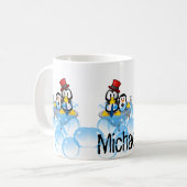 Pingouin bulles Mug (Devant gauche)