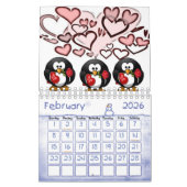 Pingouin Calendrier 2021 (Feb 2026)