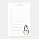 Pingouin & calligraphie sur des notes de post-it r (Devant)
