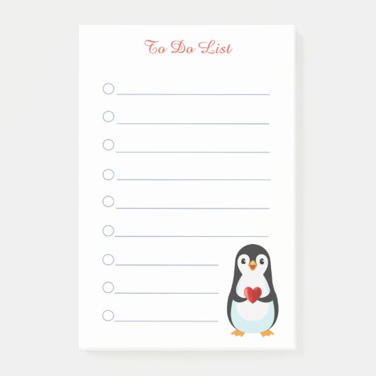 Pingouin & calligraphie sur des notes de post-it r (Devant)