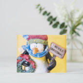 Pingouin • Carte postale de Noël (Debout devant)