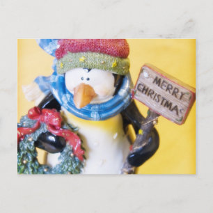 Pingouin • Carte postale de Noël