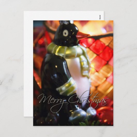 Pingouin ・ Carte postale de Noël (Devant / Derrière)