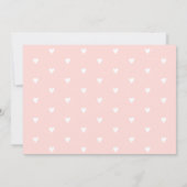 Pingouin Coeur Rose Vive Invitations de douche béb (Dos)
