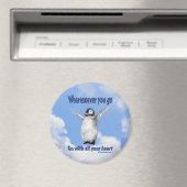 Pingouin Confucius Magnet de devis inspirant (In Situ (Lave-vaisselle))