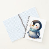 Pingouin cosy - Art numérique mignon - Carnet Spir (Intérieur)