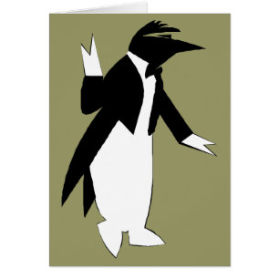 Pingouin dans un smoking - cool comme hippie de