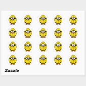 Pingouin Dans Un Stickers Raincoat jaune (Feuille)