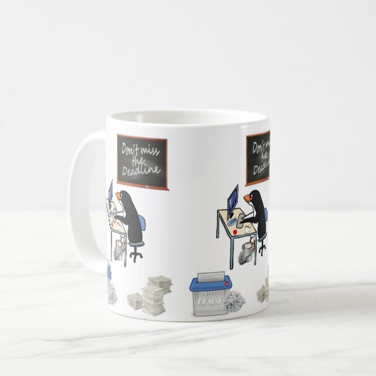 Pingouin - date limite Mug (Devant gauche)