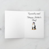 Pingouin de fête des mères et carte à poussette (Intérieur)