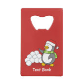 Pingouin de Noël avec boules de neige agitant (Dos)