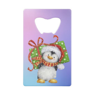 Pingouin de Noël avec cadeau - Holiday Deco