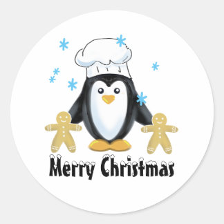 Pingouin de Noël joyeux sticker de vacances