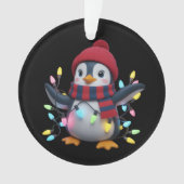 Pingouin de Noël portant des pingouins Casquettes  (devant)
