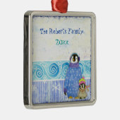 Pingouin de ski - Ornement de Noël de famille (Droite)