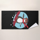 Pingouin de snowboard (Serviette de bain)