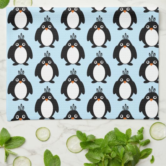 Pingouin Design Serviette de cuisine (Plié)