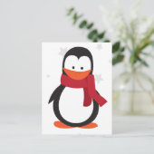 pingouin d'hiver mignon cartes de voeux de Noël (Debout devant)