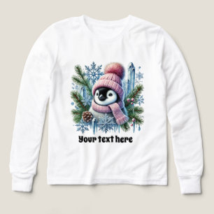 Pingouin d'hiver mignonne filles personnalisables