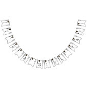 Pingouin d'or Baby shower, bannière Swallowtail (Tout)