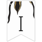 Pingouin d'or Baby shower, bannière Swallowtail (Premier drapeau)