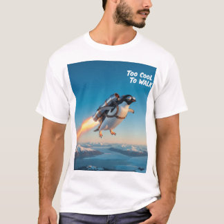 Pingouin drôle avec un T-shirt Jetpack