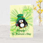 Pingouin Drunk Avec Booze - Carte Personnalisable (Fleur jaune)