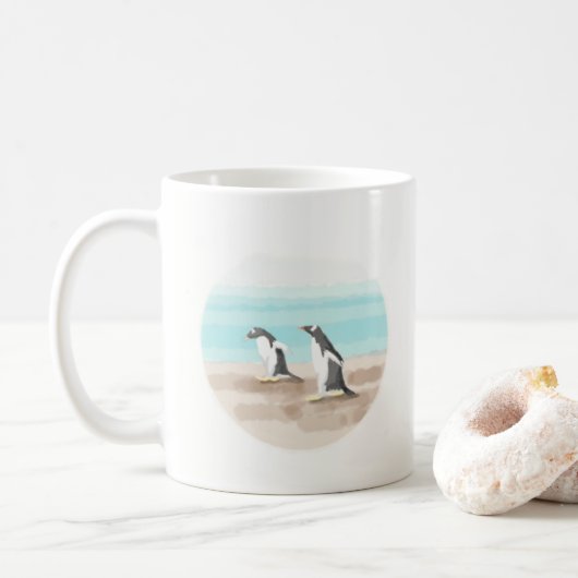 Pingouin Duo Mug (Avec donut)
