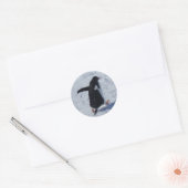 Pingouin en mouvement Stickers Retourner les étiqu (Enveloppe)