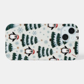 Pingouin et arbre de Noël iPhone / coque ipad (Verso Horizontal)