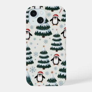Pingouin et arbre de Noël iPhone / coque ipad