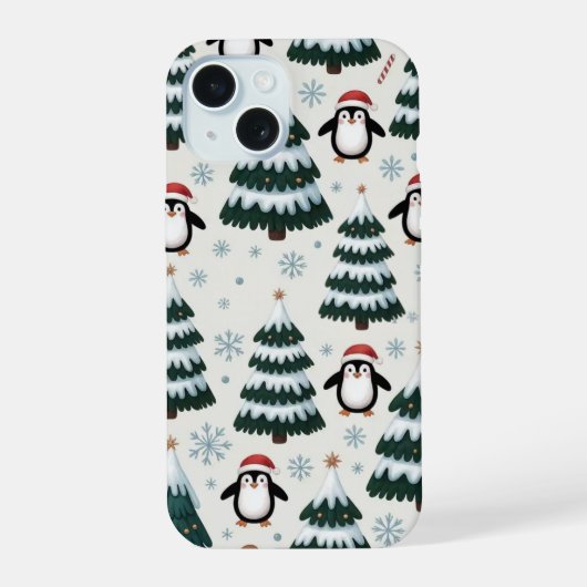 Pingouin et arbre de Noël iPhone / coque ipad (Verso)