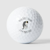 Pingouin et poule "papa parfait" balle de golf (Recto)