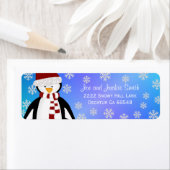 Pingouin : Étiquettes de adresse d'hiver (En situation)