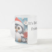 Pingouin Frosty Beer Mug Cadeau de Noël personnali (Devant gauche)