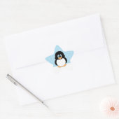 Pingouin mignon avec Stickers Flakes (Enveloppe)