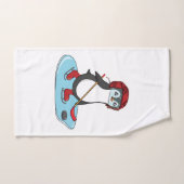 Pingouin mignon de hockey sur glace (Serviette à main)