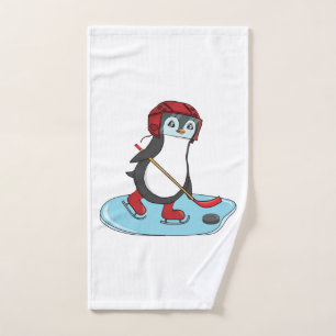 Pingouin mignon de hockey sur glace