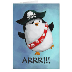 Pingouin mignon de pirate