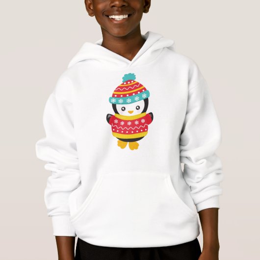 Pingouin mignon, Pingouin avec pull, Casquette (Devant)