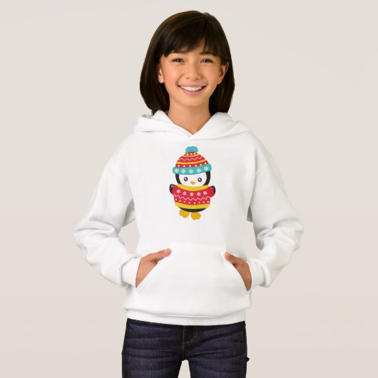Pingouin mignon, Pingouin avec pull, Casquette (Devant entier)