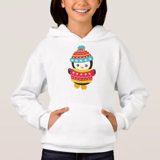 Pingouin mignon, Pingouin avec pull, Casquette (Devant)