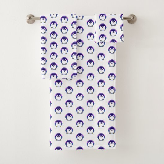 Pingouin mignon pixin bébé jetez oreiller (En situation)