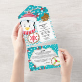 Pingouin mignon portant la carte de recette casque (Déchirure)