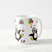 Pingouin Mug Joyeux Anniversaire Mug (Devant droit)