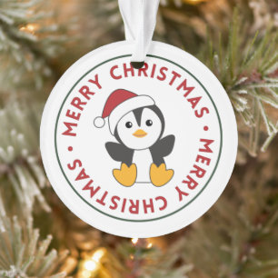 Pingouin Noël Neige Hiver Animaux Penguins Orn