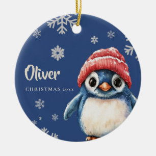 Pingouin personnalisé Noël Ornement Snowflakes