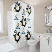 Pingouin rideau de douche (En situation)
